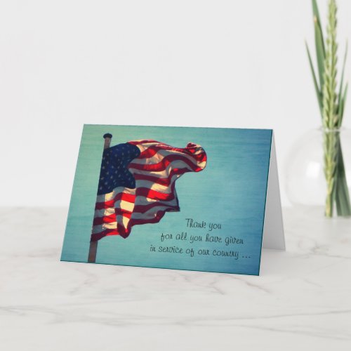 Veterans Day Thank You _ Military Greeting Card