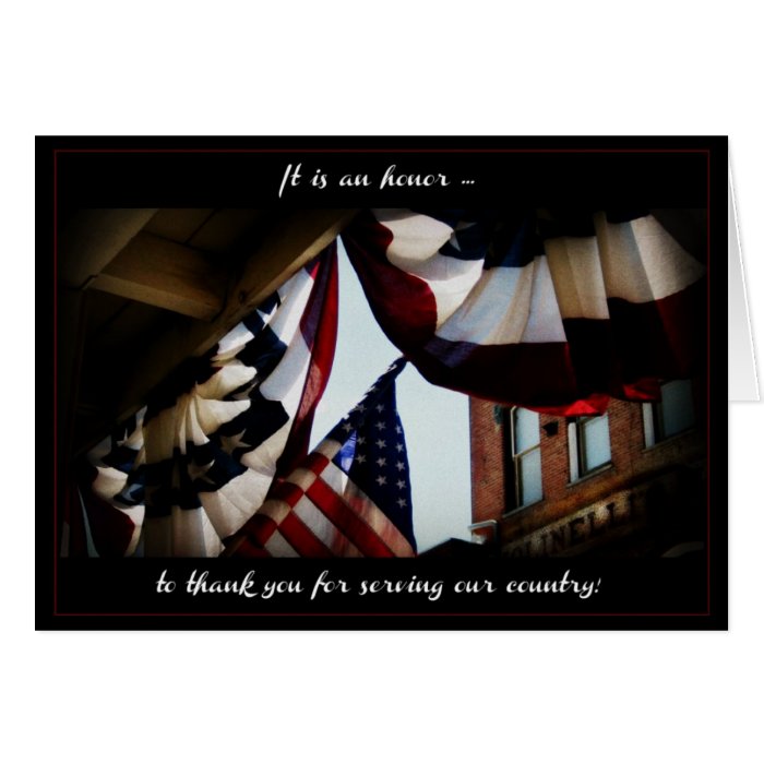 Veterans Day, Thank You   Military Greeting Card