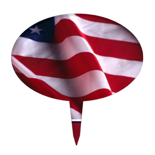 Veterans Day Thank You Patriotic American Flag Cake Topper