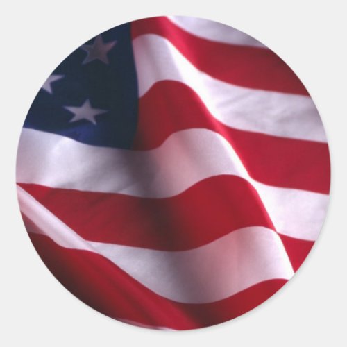 Veterans Day Thank You Patriotic American Flag Classic Round Sticker