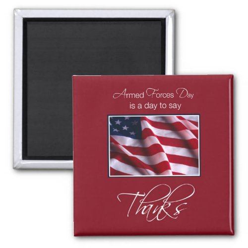 Veterans Day Thank You Patriotic American Flag Magnet