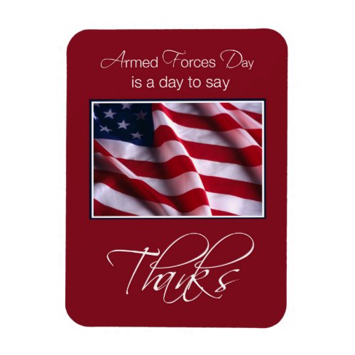 Veterans Day Thank You Patriotic American Flag Magnet