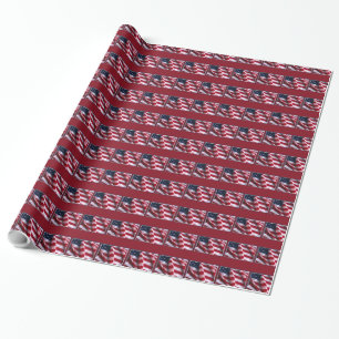 Veteran's Day Thank You, Patriotic American Flag Wrapping Paper