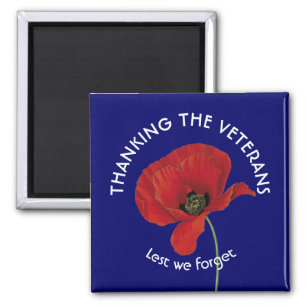 Veterans Day THANK YOU Remembrance Day Poppy Magnet