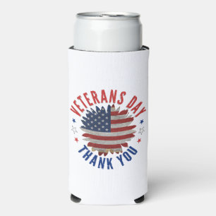 VETERANS DAY THANK YOU SELTZER CAN COOLER