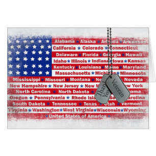 Veteran's Day Thank You United States Flag Cards