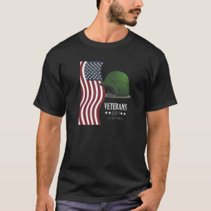 VETERAN'S Day US American Helmet America Service H T-Shirt