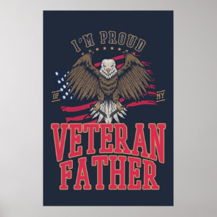Veterans Day Veteran Fathers Day Dad Hero Poster