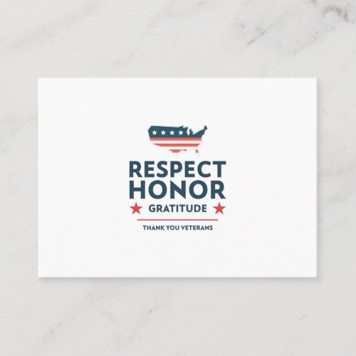 veterans day with a gratitude slogan business card