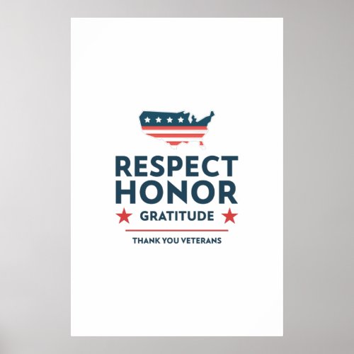 veterans day with a gratitude slogan poster