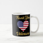 Veterans Day With American Flag For Men Dad Women  Coffee Mug