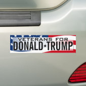 Veterans Donald Trump Bumper Sticker (On Car)