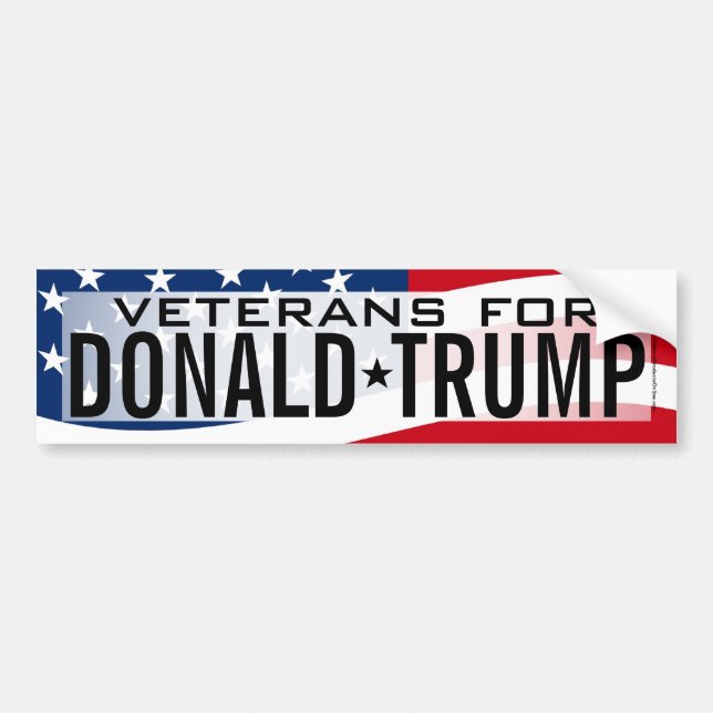 Veterans Donald Trump Bumper Sticker (Front)