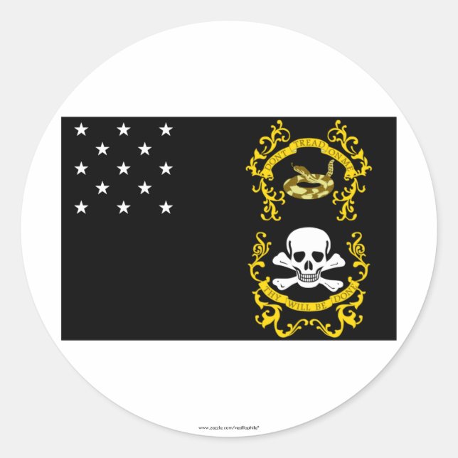 Veterans Exempt Flag Classic Round Sticker (Front)