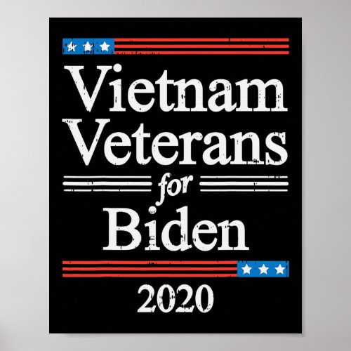 Veterans For Biden 2020 Joe For President Gift  Poster