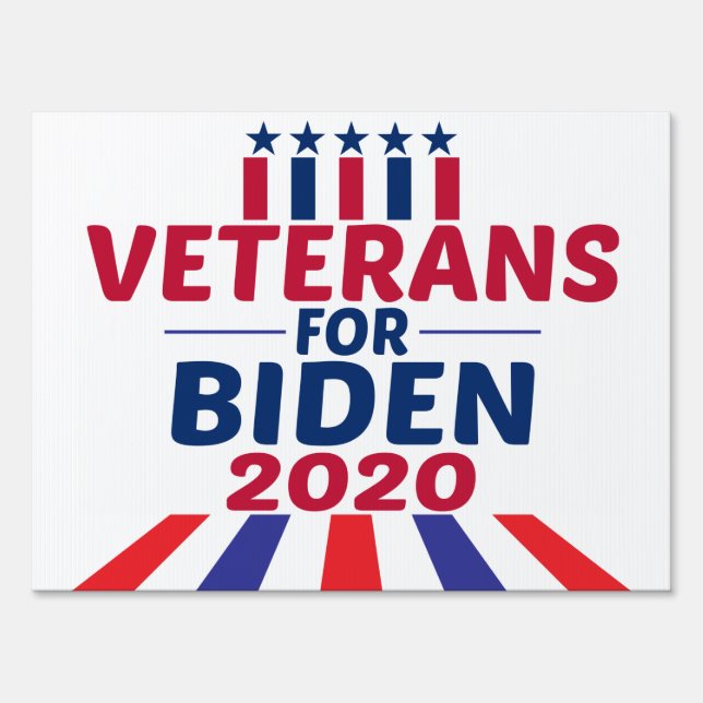 VETERANS FOR BIDEN 2020 President Sign (Front)