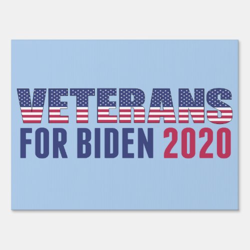 Veterans for Biden 2020 Sign