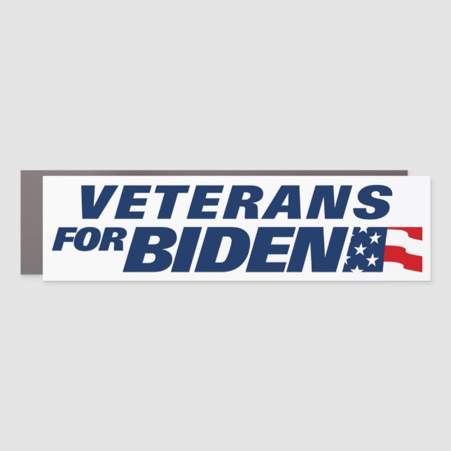 Veterans for Biden 2024 Bumper Car Magnet (Front)