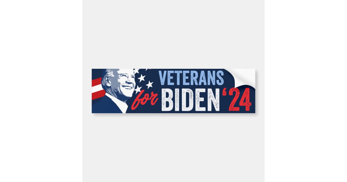 Veterans for Biden 2024 Bumper Sticker Zazzle