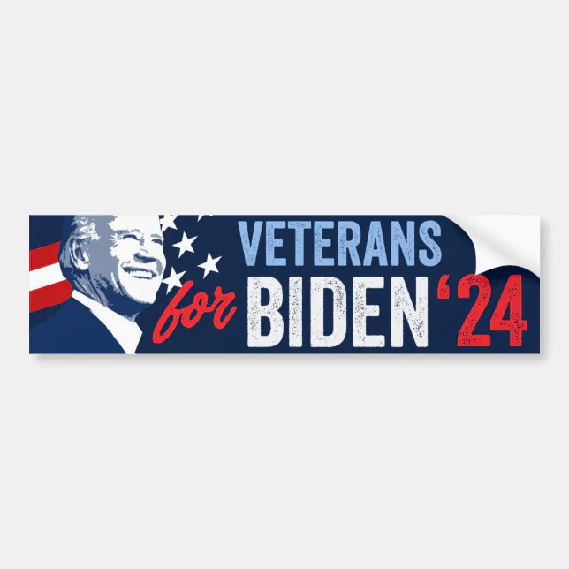 Veterans for Biden 2024 Bumper Sticker Zazzle
