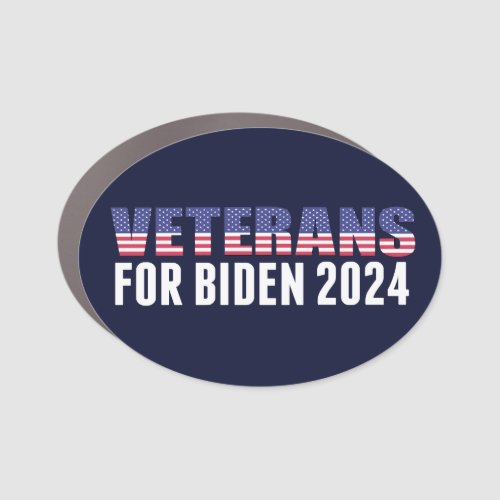 Veterans for Biden 2024 Election Blue Car Magnet