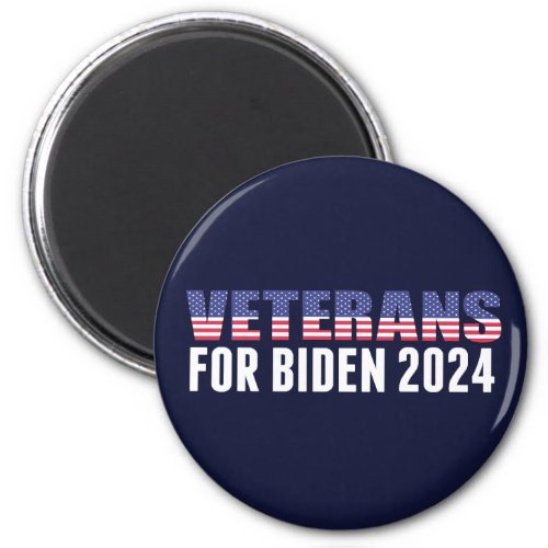 Veterans for Biden 2024 Election Blue Magnet