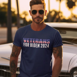 Veterans for Biden 2024 Election Blue T-Shirt