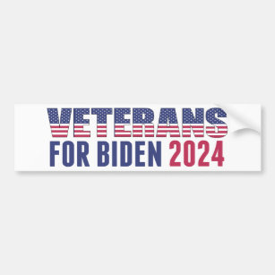 Veterans for Biden 2024 Election Democrat Bumper Sticker