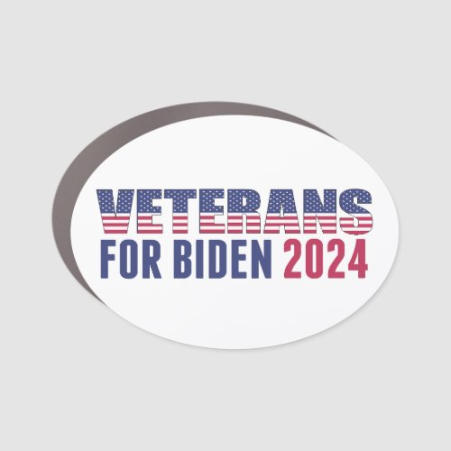 Veterans for Biden 2024 Election Democrat Car Magnet