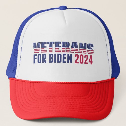 Veterans for Biden 2024 Election Trucker Hat