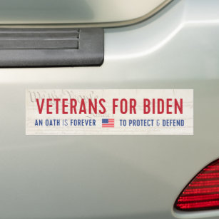 Veterans for Biden bumper sticker