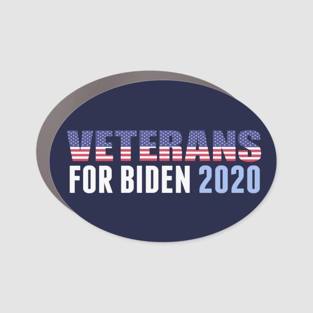 Veterans for Biden Car Magnet (Front)