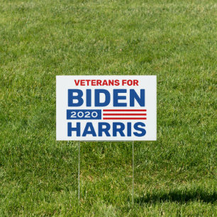 Veterans for Biden Harris 2020 Custom Yard Sign