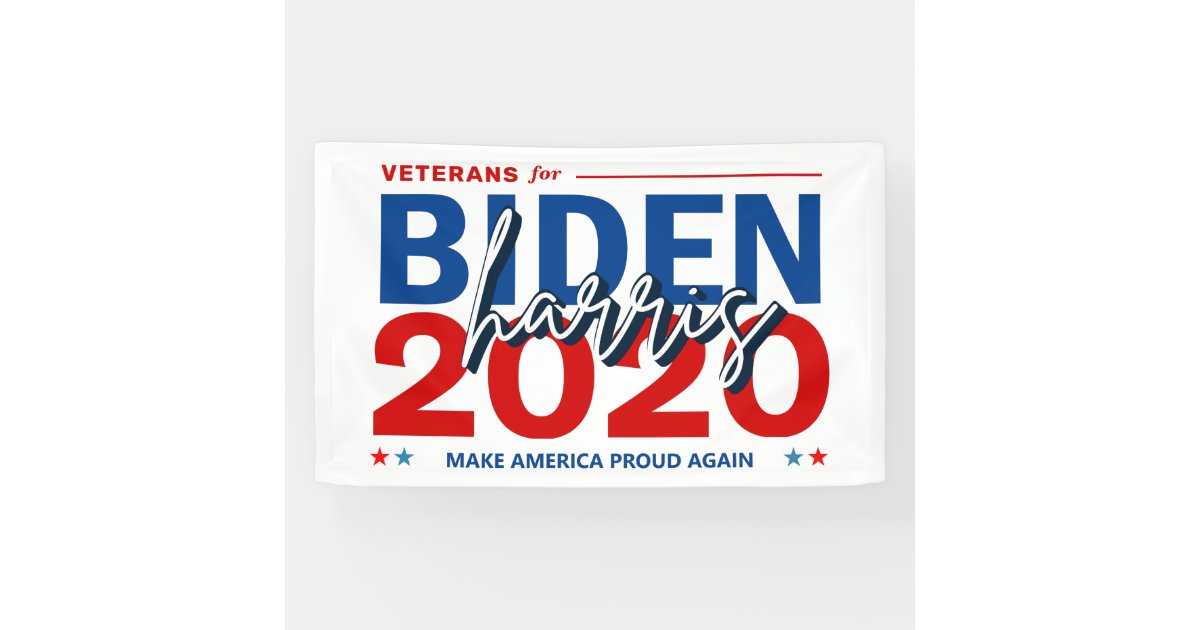 Veterans For Biden Harris 2020 Election Campaign Banner Zazzle Com