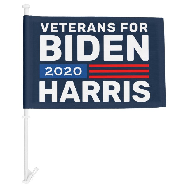 Veterans for Biden Harris 2020 Election Car Flag (Front)