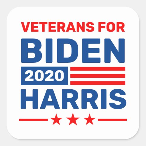 Veterans for Biden Harris 2020 Election Stickers