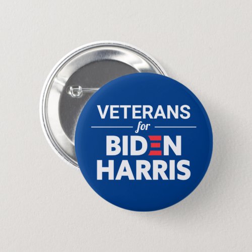 Veterans for Biden Harris Custom Text Blue Button