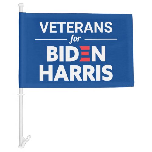 Veterans for Biden Harris Custom Text Blue Car Flag