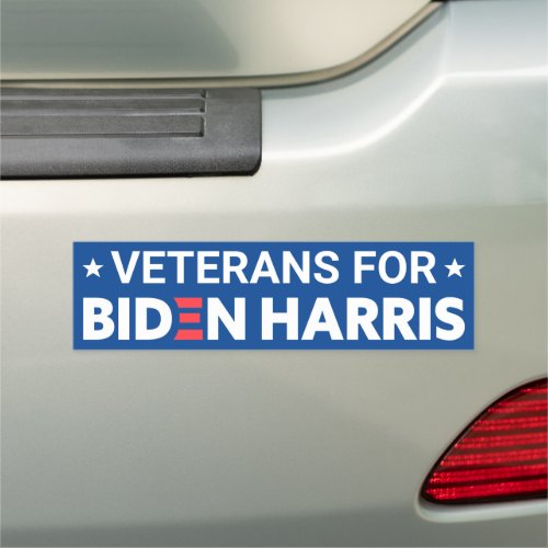 Veterans for Biden Harris Custom Text Blue Car Magnet