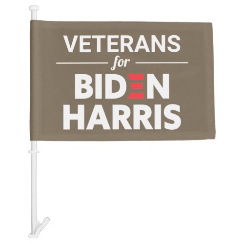 Veterans for Biden Harris Custom Text Brown Tan Car Flag
