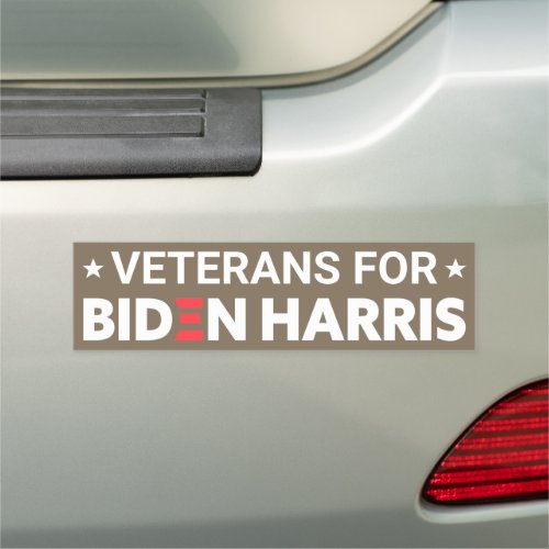 Veterans for Biden Harris Custom Text Brown Tan Car Magnet