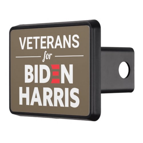 Veterans for Biden Harris Custom Text Brown Tan Hitch Cover