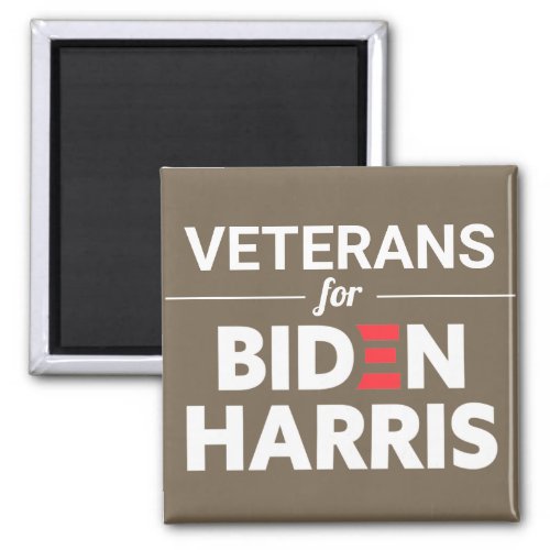 Veterans for Biden Harris Custom Text Brown Tan Magnet
