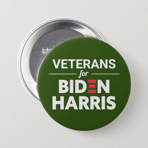 Veterans for Biden Harris Custom Text Green Button