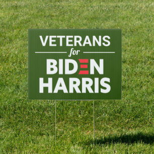 Veterans for Biden Harris Custom Text Green Sign