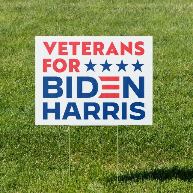 Veterans for Biden Harris Sign (Insitu)