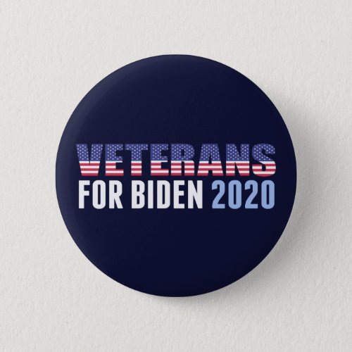 Veterans for Biden Political Button