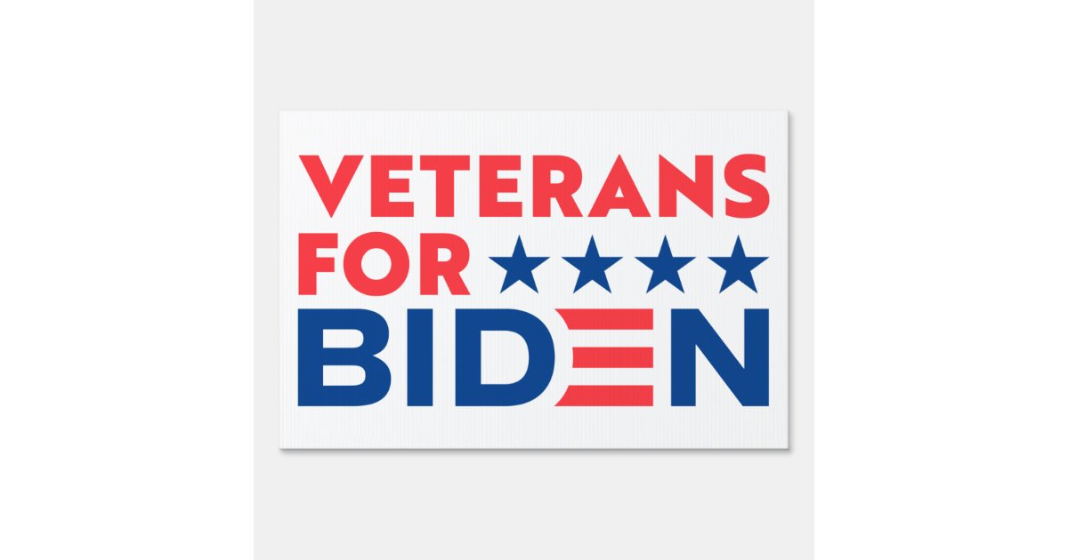 veterans for Biden Sign Zazzle