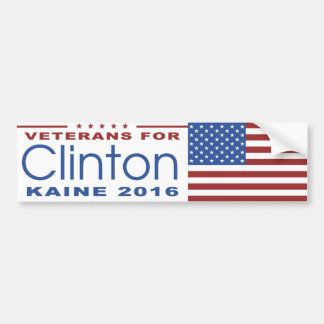 Veterans for Clinton / Kaine 2016 Bumper Sticker