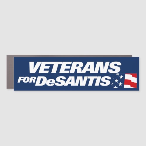 Veterans For DeSantis 2024 Bumper Car Magnet